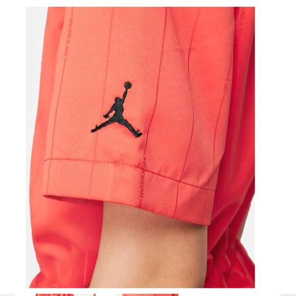 Nike Air Jordan Women's Medium Heritage Crimson Flight Suit Jumpsuit Red Loose - Picture 2 of 16
